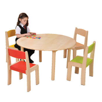 NATURAL BEECHWOOD TABLES, ROUND, Sizemark 1 - 470mm height
