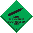 SIGNS, SAFETY, SELF-ADHESIVE, Non-Flammable Compressed Gas, 100 x 100mm, Each