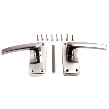 LEVER DOOR FURNITURE, Latch, Satin Anodised Aluminium (SAA), Latch, Set