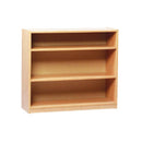 CLASSROOM STORAGE, OPEN BOOKCASE, 2 Adjustable Shelves, 750mm height, Beech