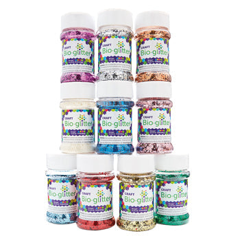 CRAFT BIOGLITTER(R), Small Tubs, Pack of 10 x 40g