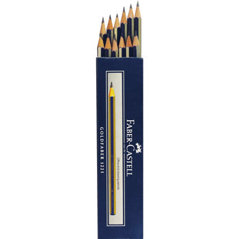PENCILS, BLACK LEAD, Faber-Castell Goldfaber 1221, Grade H, Pack of 12