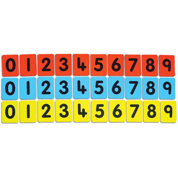 MATHS CARD SETS, 0-9, Pupil, 50 x 65mm, Pack of 30 sets