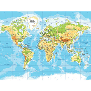 VINYL MAPS FOR SCHOOLS, World, Each