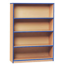 BOOKCASES, COLOURED EDGE RANGE, BOOKCASES, 1 Fixed and 2 Adjustable Shelves, Red