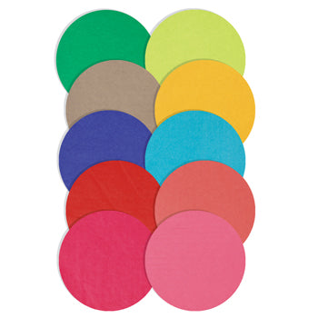 TISSUE PAPER, Circles Assorted, 150mm diameter, Pack of 480 sheets