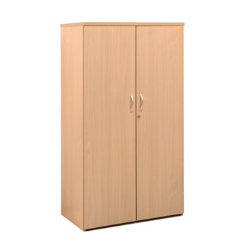 TWO DOOR CUPBOARDS, 1440mm height with 3 shelves, Beech