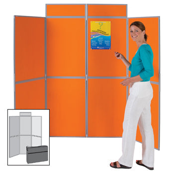 BUSYFOLD(R) FOLDING DISPLAY KITS, Light, 6 Panel Unit, With Grey Trim, Apple