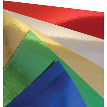 COLOURED FOIL CARD ASSORTED, Pack of 4 x 5 sheets