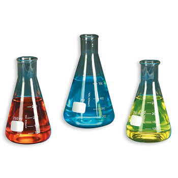 GLASS, CONICAL NARROW NECK FLASK, 100ml, Each