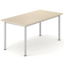 ROUND TUBE LEGS, RECTANGULAR, 1400 x 800mm depth, Beech