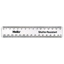 RULER, PLASTIC, 15cm, Clear, Pack of 10