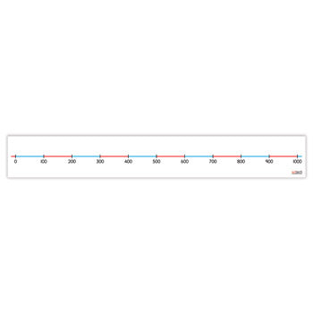 TABLE TOP NUMBER LINES, 430 x 60mm, 0 - 1000, Pack of 10