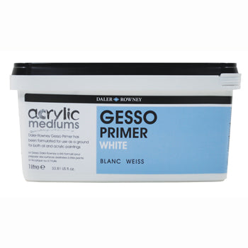 ACRYLIC MEDIUMS, Daler-Rowney Graduate Gesso Primer, 1 litre