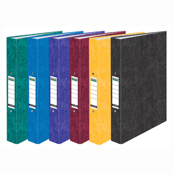 RING BINDERS, 2 RING ('O' Shaped), A4, Laminated Paper Covered Stiff Board, 25mm Capacity, Black, Box of 10