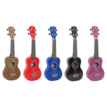 UKULELES, Rocket Soprano, Black, Each