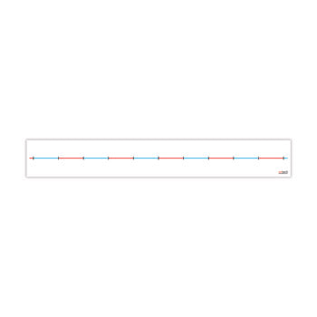 TABLE TOP NUMBER LINES, 430 x 60mm, Ten Blank Spaces, Pack of 10