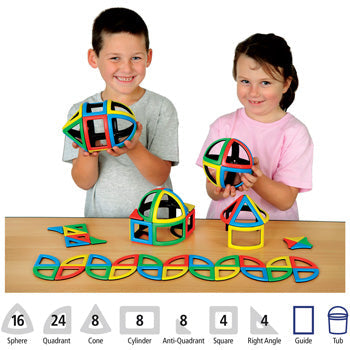 MAGNETIC POLYDRON, Class Pack, Pack of 72 pieces