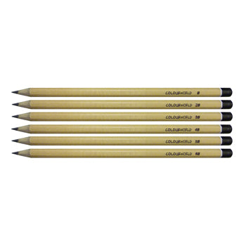 SKETCHING PENCILS, Value Pack, Grades B to 6B, Pack of 30 wallets of 6