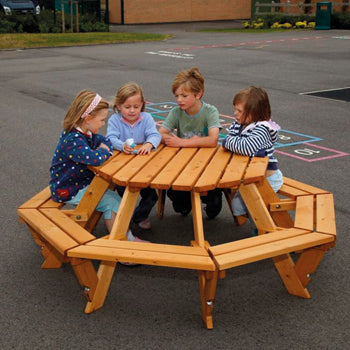 TIMBER, Octagonal Picnic Table, Infant, 8 Seater, Anchor Fast, Each