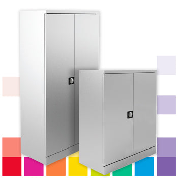 LOCKABLE DOUBLE DOOR CUPBOARDS, 1020mm height, Blue, Smartbuy