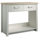 AVON CONSOLE TABLE WITH DRAWERS, Oak/Mussel