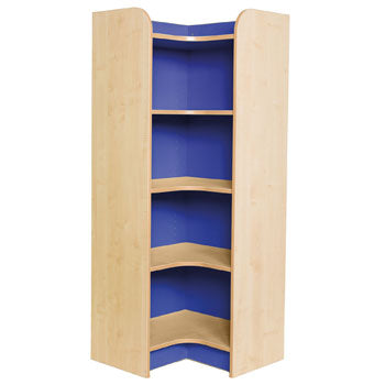 INTERNAL CORNER BOOKCASE, 1250mm height, Red