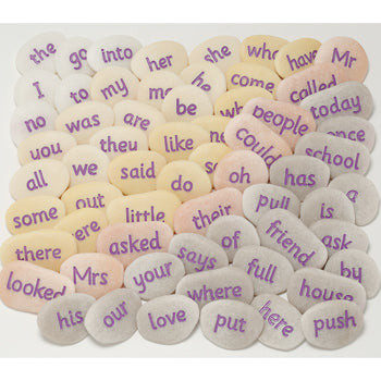 TRICKY WORD PEBBLES, Set 1, Set of 63