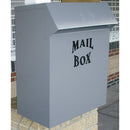 SLIM MAILBOX, 45 litre, Grey, Each