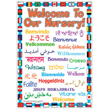 WELCOME POSTERS, 'Welcome To Our Nursery', Indoor, 297 x 420mm (A3), Each