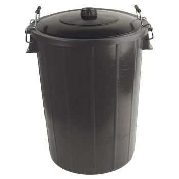 DUSTBINS, Plastic, 80 litre, Wire Clip Lid, Each
