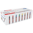 DRYWIPE PENS SLIMLINE BARRELS, 8 Assorted Colours, Pack of 50
