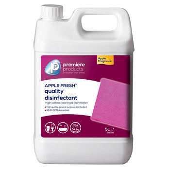 WASHROOMS AND TOILETS, Quality Disinfectant, Apple Fresh(TM), Premiere Products, Case of 2 x 5 litres