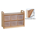 Millhouse CREATIVITY ZONE, TALL STORAGE UNIT, With 6 Clear Tubs