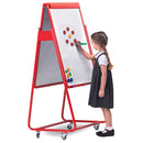 LITTLE RAINBOWS, JUNIOR MOBILE MAGNETIC EASELS, Display Easel, Double Sided, Blue Frame