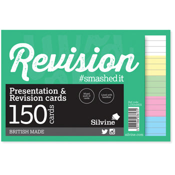 Revision Cards, 152X102MM, Pack of 8 x 150 cards