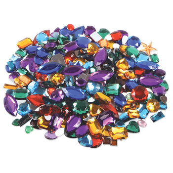 ACRYLIC GEMSTONES, Plain Backed, Pack of Approx. 450g