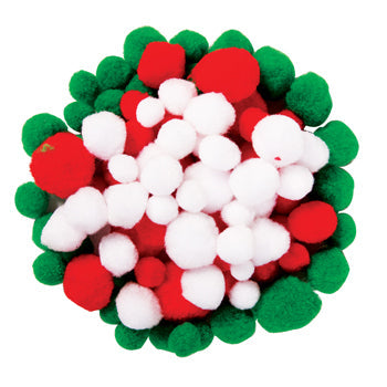 POM POMS, Festive, Pack of 100