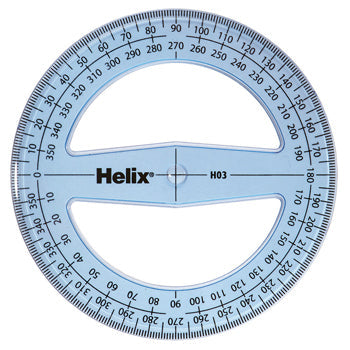 Protractor, 360 Degrees with Colour Tint, Pack of 50