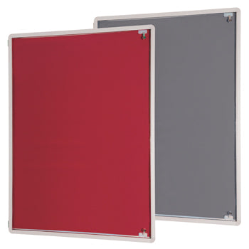 LOOP NYLON NOTICEBOARDS, Tamperproof, Double Door - 1800 x 1200mm height, Green