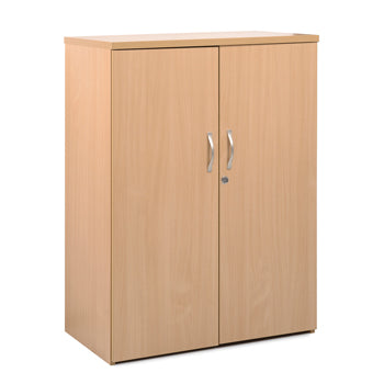 TWO DOOR CUPBOARDS, 1090mm height with 2 shelves, Oak