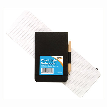 POLICE STYLE NOTEBOOK, 125 x 78mm, Pack of 12