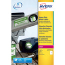 AVERY(R) RESISTANT LABELS L4775, 1 PER SHEET, Pack of 20