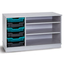 PREMIUM TRAY STORAGE, 6 SHALLOW TRAY UNIT, White