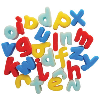 SPONGE FOAM SHAPES, Lower Case Letters, Pack of 26