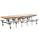 PRIMO MOBILE FOLDING TABLE SEATING UNITS, With Stool, Black Gloss