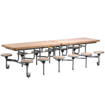 PRIMO MOBILE FOLDING TABLE SEATING UNITS, With Stool, Black Gloss