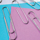 PAPER CLIPS, Serrated Edge, Silver, 75mm, Box of 100