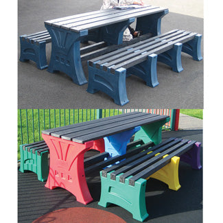 TABLE AND BENCH SETS, Premier Table & Bench Set, Seats 8 People, Multicoloured, Per Set