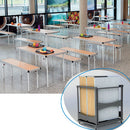 FAST FOLD TROLLEY SET, Table 1220 x 610 x 530mm height Bench 1220 x 305 x 330mm height, Blue